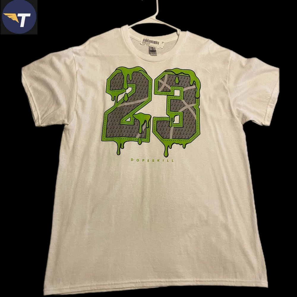 Dope Skill T-shirt White (Gray and Neon) 23